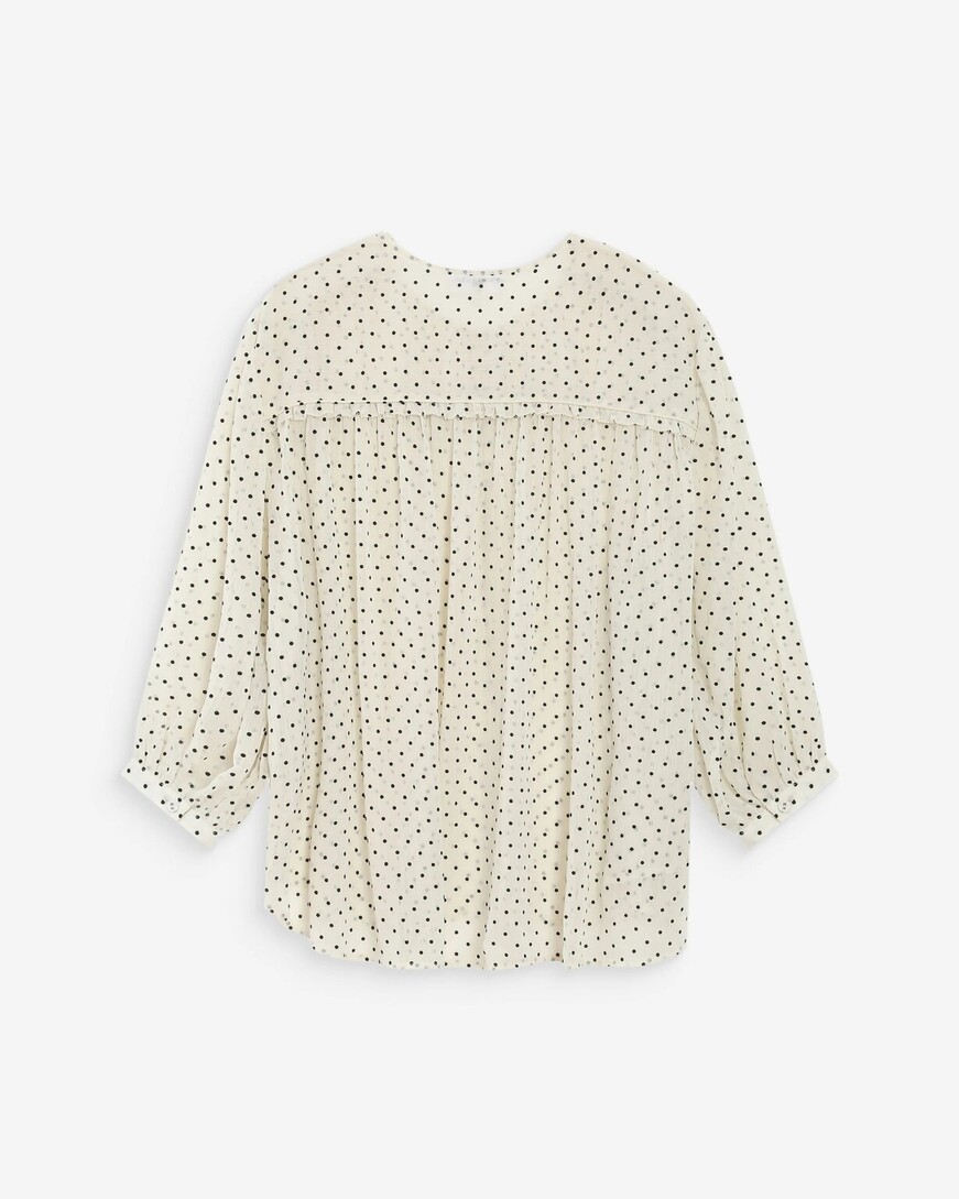 PUFFED POLKA DOT BLOUSE IVOIRE VALIANNA