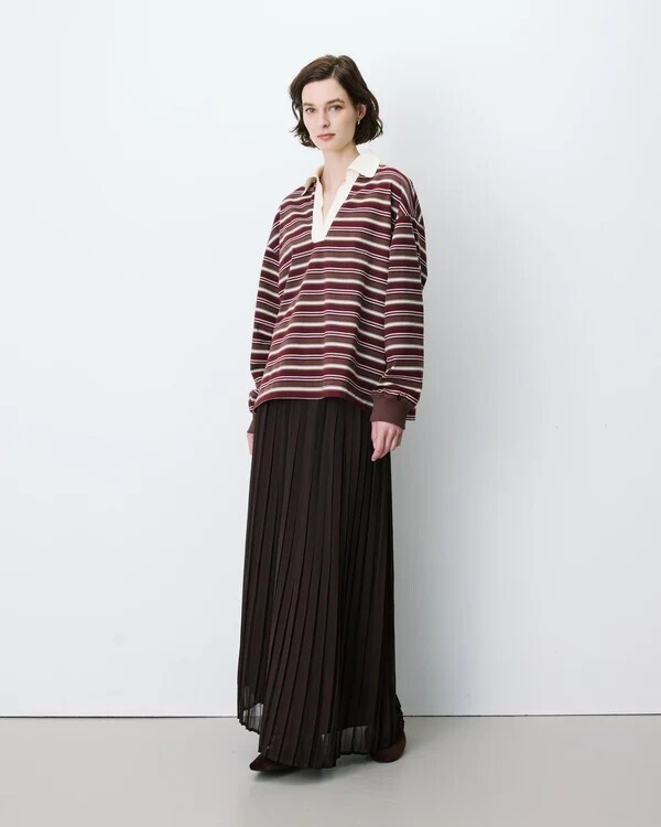 OVERSIZED STRIPED POLO CHOCOLAT ARON