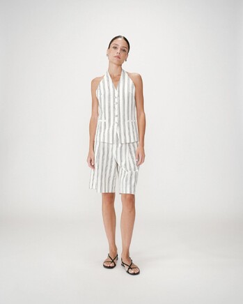 TAILORED V-NECK OPEN-BACK VEST WINIKA