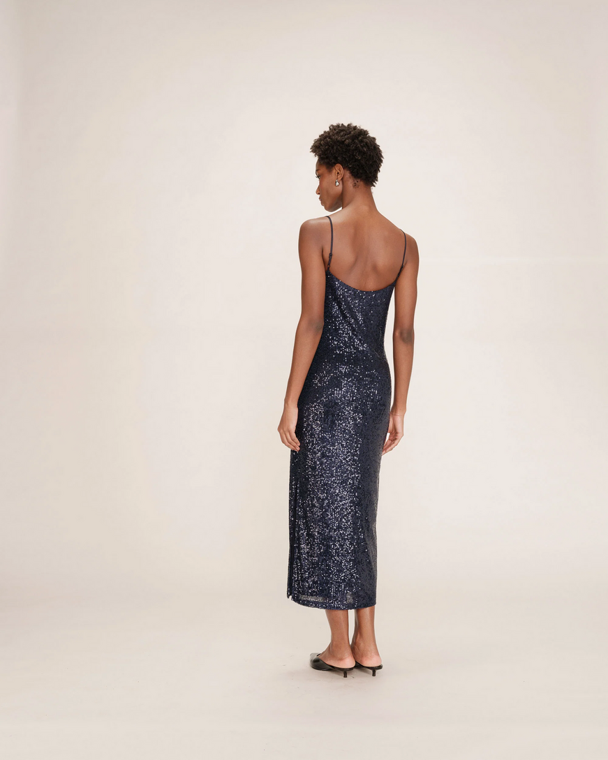 LONG SEQUIN DRESS MARINE GRACE&MILA