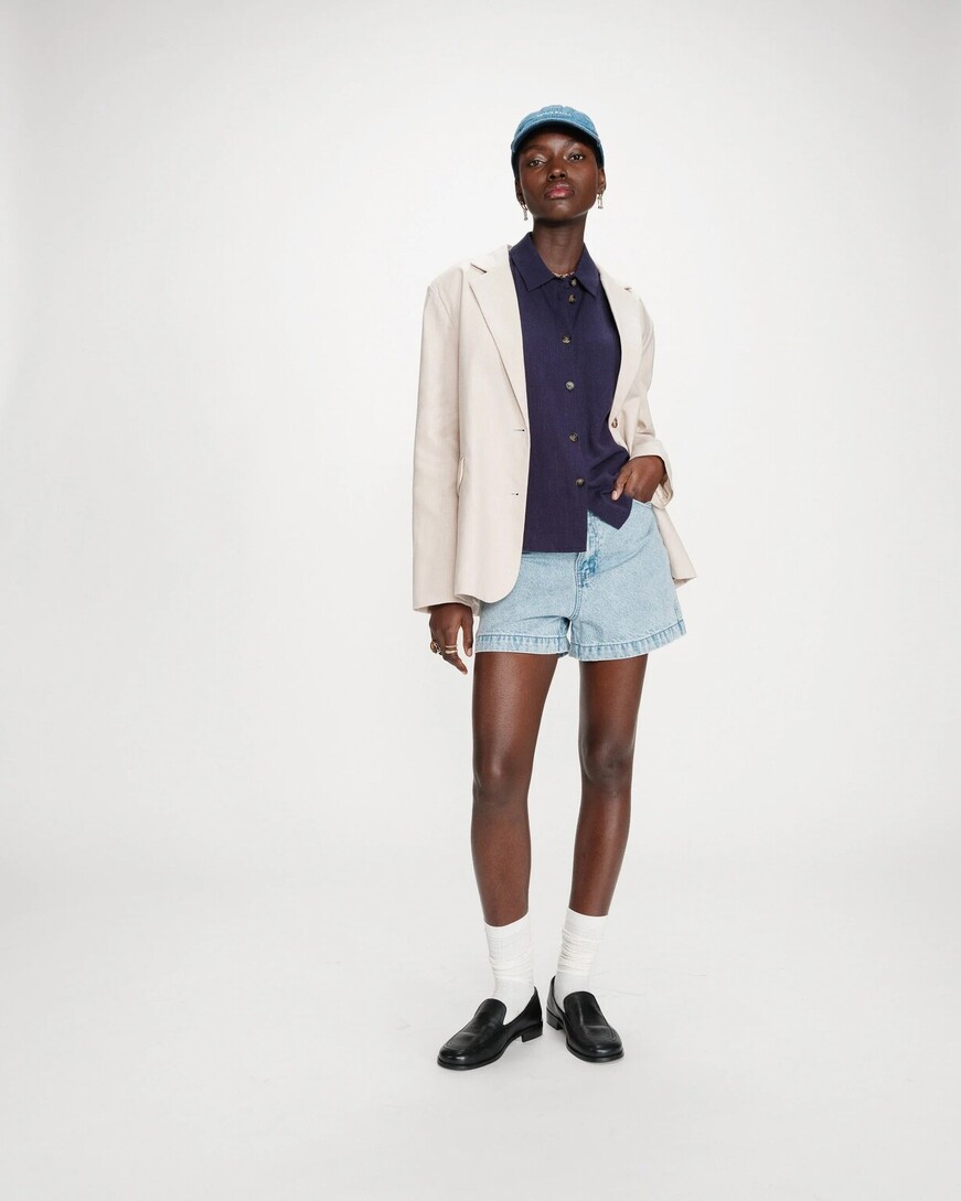 LINEN AND COTTON SUIT SABLE VELIZE