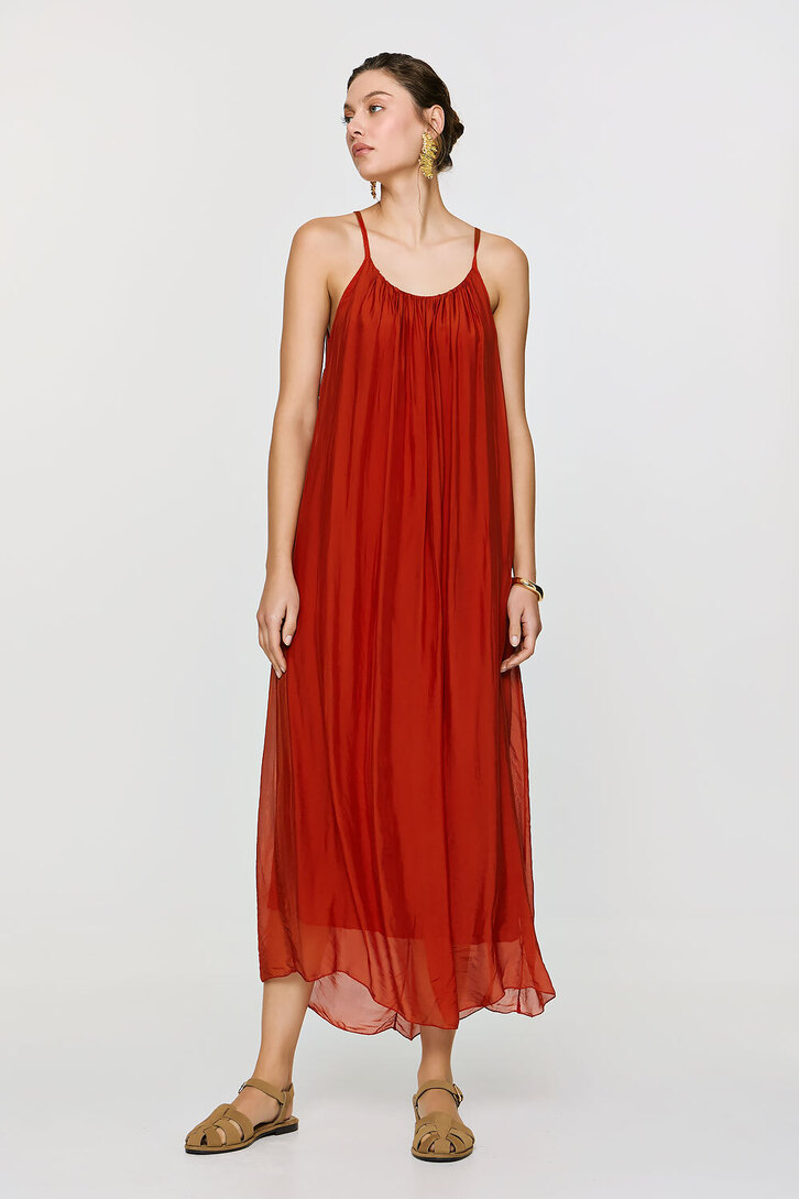 DIONE DRESS BURNT ORANGE