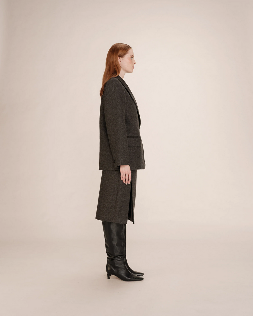 WOOL COAT BLAZER ANTHRACITE THOMAS GRACE&MILA
