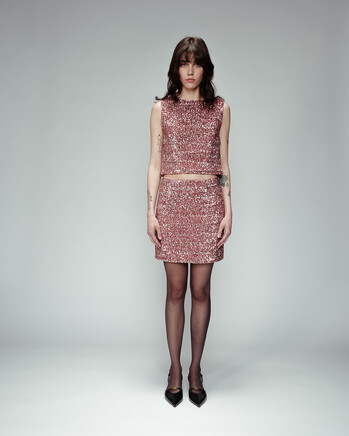 PINK SEQUIN SKIRT (OSBORNE) GRACE&MILA