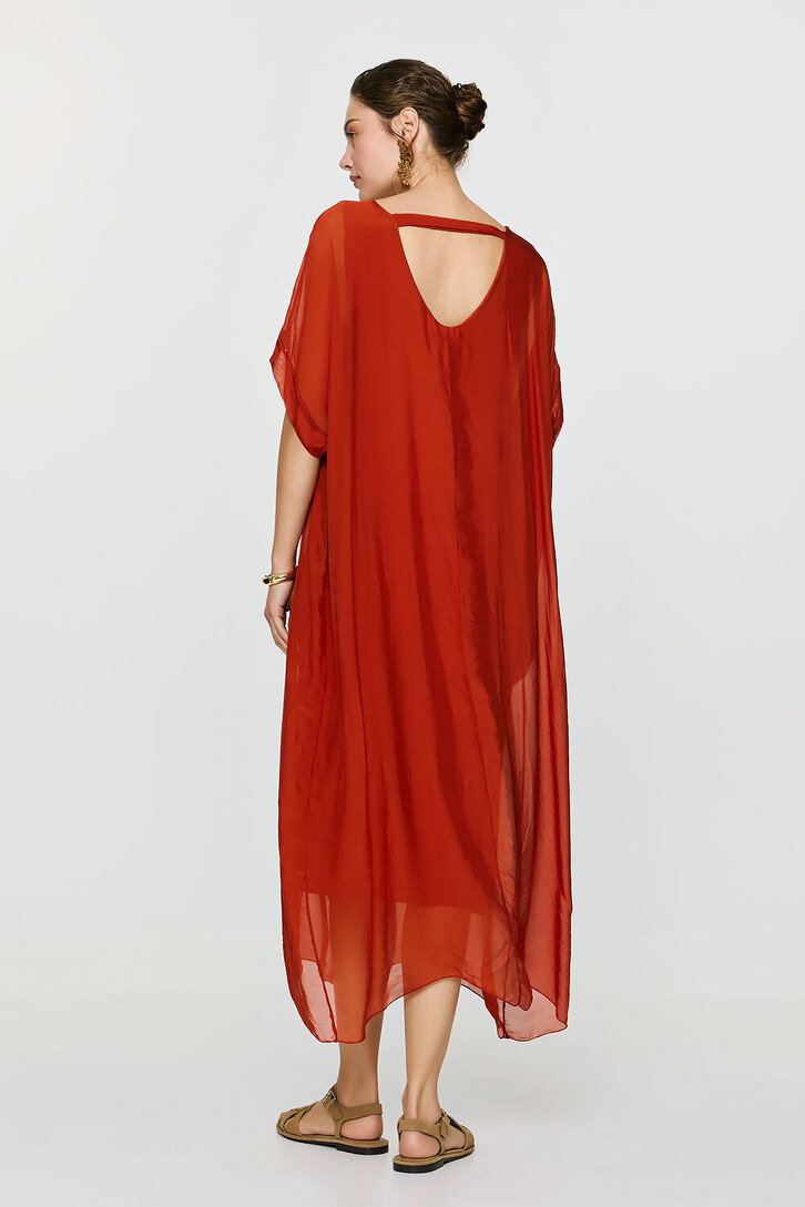 GAIA DRESS BURNT ORANGE,os