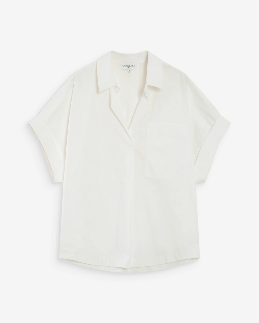 LOOSE COTTON BLOUSE IVOIRE VERSIGNY